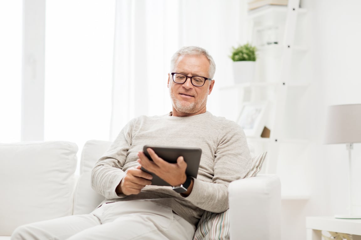 Senior Man with Tablet  