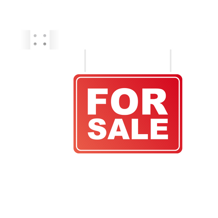 Sale tag. Home for sale sign for marketing design. Vector st